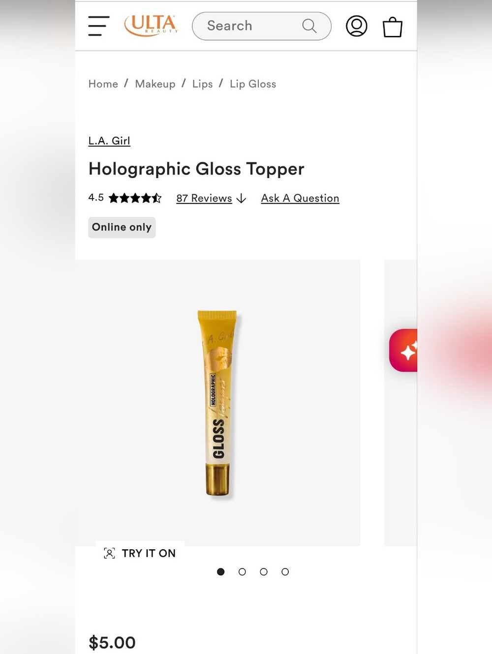 21 Piece Set L.A. Girl Holographic Gloss Topper - Gold